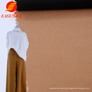 Kein MOQ Stock Textile Wholesale Double Jersey Polyester Spandex Telas Twill Crepe Pant Stoff für Kleidung